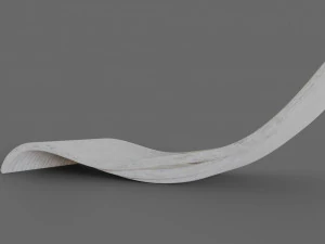 white wooden lounger 3D Model