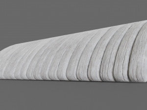 white wooden lounger 3D Model