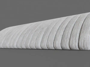 white wooden lounger 3D Model