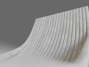 white wooden lounger 3D Model
