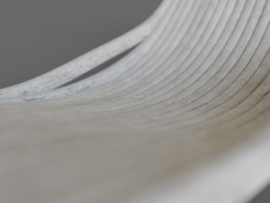 white wooden lounger 3D Model