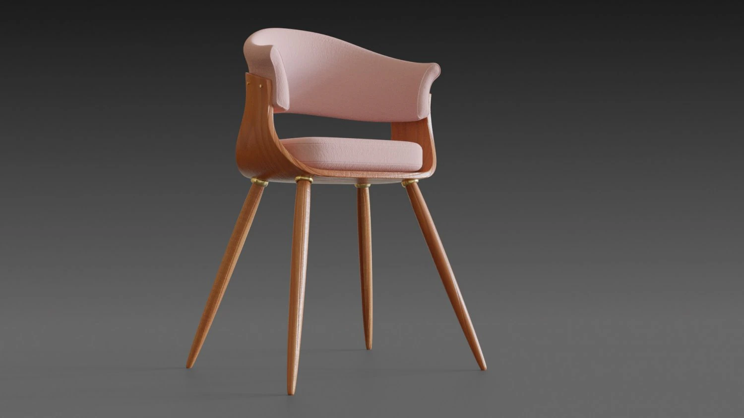 wooden chair with a pillow 3D Model .c4d .max .obj .3ds .fbx .stl .blend 