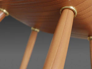 wooden chair with a pillow 3D Model