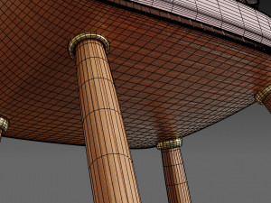 wooden chair with a pillow 3Dモデル