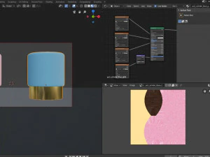 pink and blue pufs 3D Model