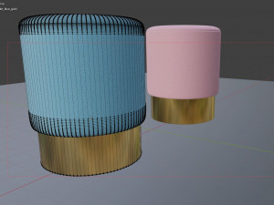 pink and blue pufs Modello 3D