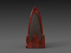 wooden red chair 3D Model