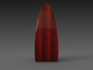 wooden red chair 3D Model