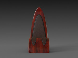 wooden red chair 3D Model