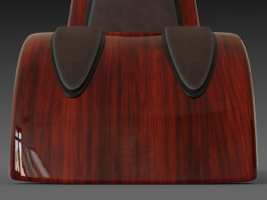 wooden red chair 3D Model