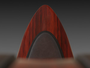 wooden red chair 3D Model