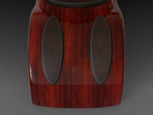wooden red chair 3D Model