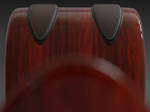 wooden red chair 3D Model