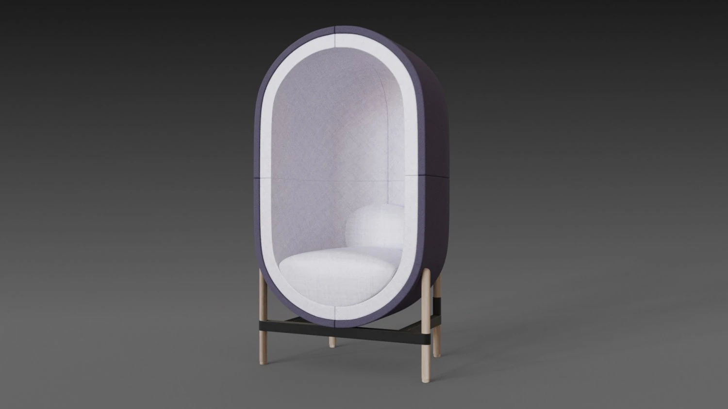 capsule chair sofa 3D Model .c4d .max .obj .3ds .fbx .stl .blend 