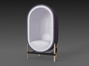 capsule chair sofa Model 3D