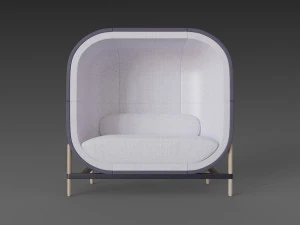 великий капсульний диван-крісло 3D Модель