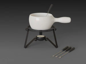 フォンデュセット 3Dモデル