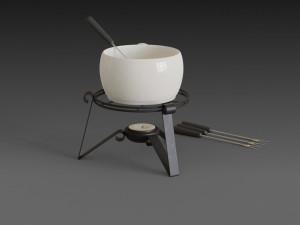 fondue set 3D-Modell