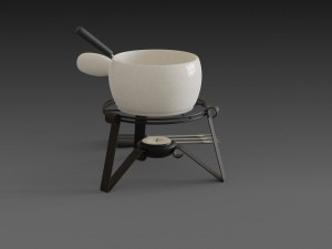fondue set 3D-Modell