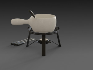 fondue set 3D-Modell