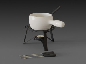 fondue set 3D-Modell