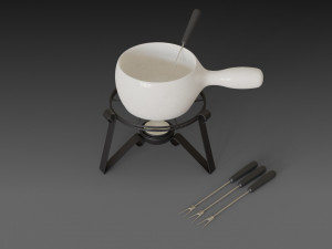 fondue set 3D-Modell