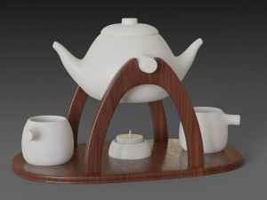 teapot warmer set Model 3D