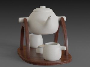teapot warmer set 3D-Modell