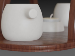 teapot warmer set 3D-Modell