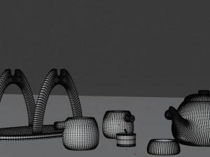 teapot warmer set 3D Model