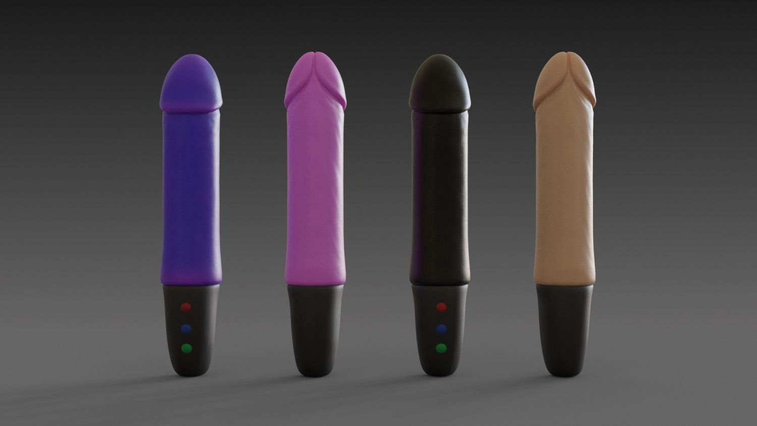 toy vibrator 4 different colors 3D Модель in Медицинское оборудование  3DExport