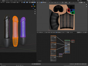 toy vibrator 4 different colors Model 3D