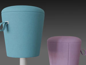bar stool mickey - height adjustable 3D Model