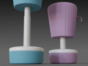 bar stool mickey - height adjustable 3D Model