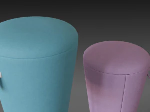 bar stool mickey - height adjustable 3D Model