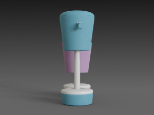 bar stool mickey - height adjustable 3D-Modell