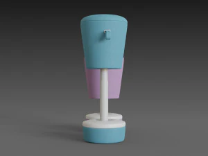 bar stool mickey - height adjustable 3D Model