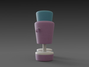 bar stool mickey - height adjustable 3D-Modell