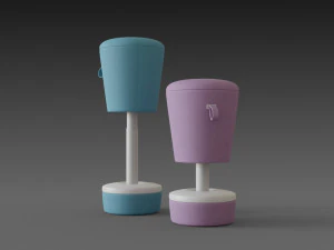 bar stool mickey - height adjustable 3D Model