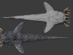 water terror monster lowpoly 3D-Modell