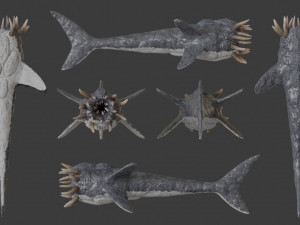 water terror monster lowpoly 3D-Modell