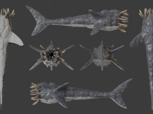water terror monster lowpoly 3D Model