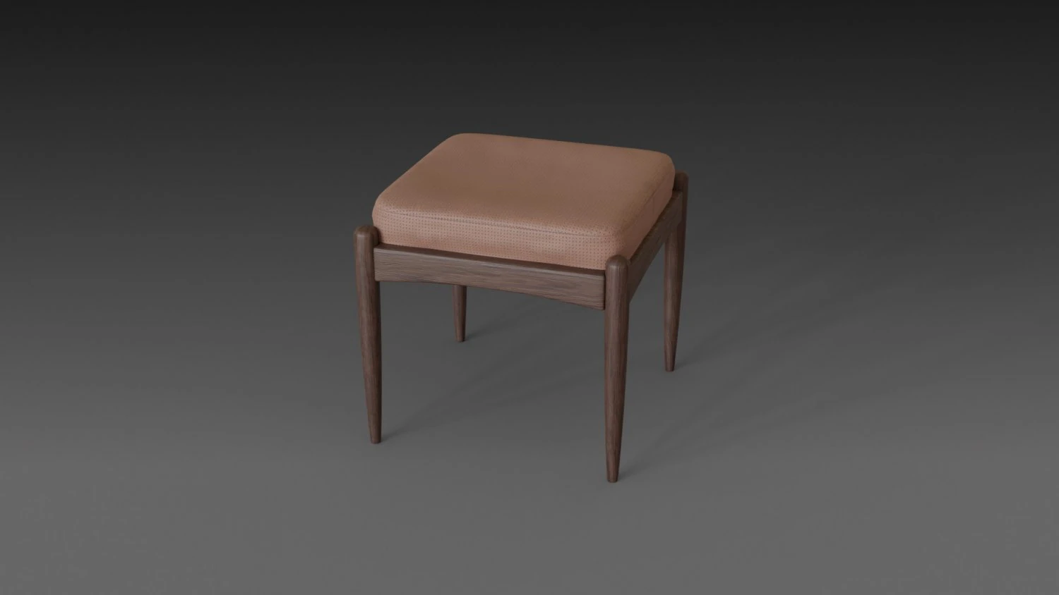 chair with brown leather pillow 3D Model .c4d .max .obj .3ds .fbx .stl .blend 