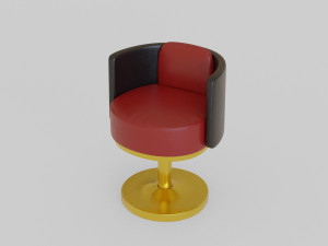 gold armchair Model 3D