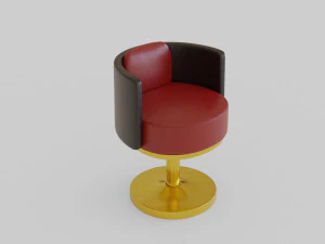 gold armchair 3D Model
