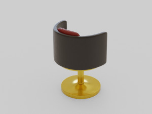 gold armchair 3D मॉडल