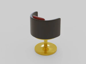 gold armchair 3D Model
