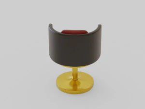 gold armchair 3D Model