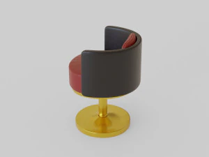 gold armchair 3D Model