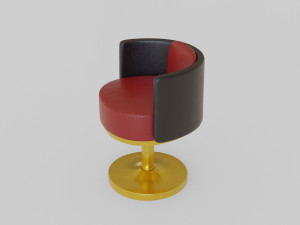 gold armchair 3D मॉडल